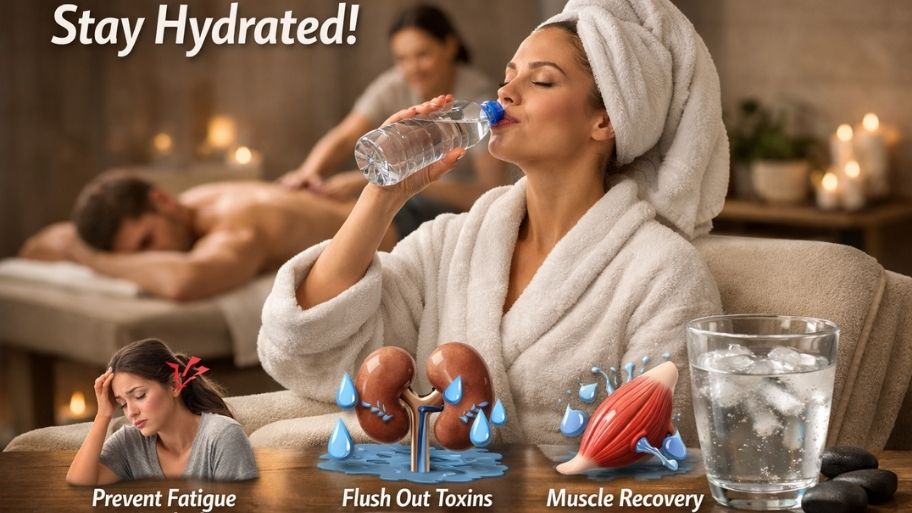 Do not skip hydration after massage