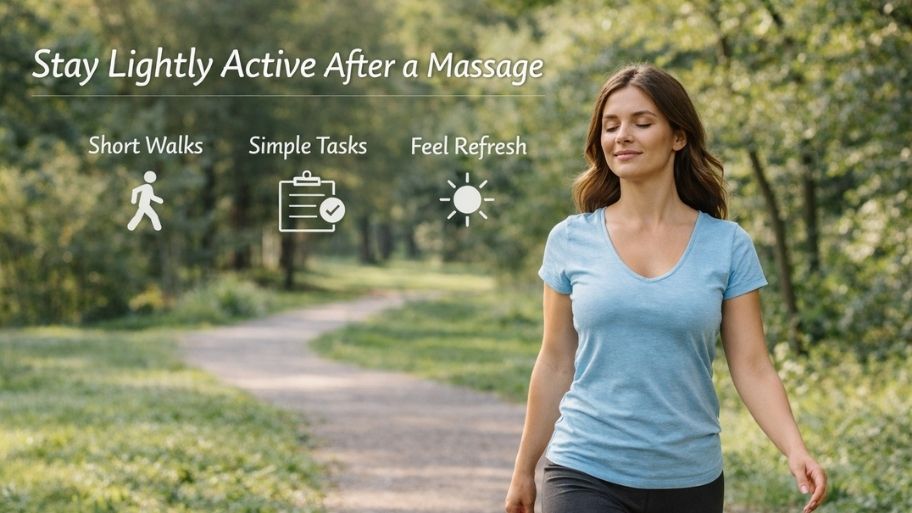 Essential what to do after a massage advice you must know Stay light active after massage