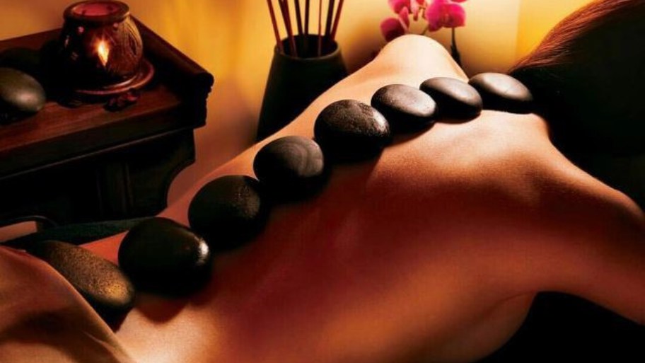 The session ends with the gentle removal of all stones and excess oil from the skin