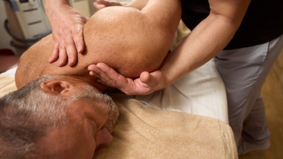 What happens during a Swedish massage session for seniors?